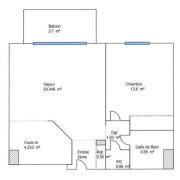 Photo n°7 - Louer un appartement 2 pièces<br/> de 46 m² à Nantes (44300)